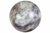 .9" Polished Chevron Amethyst Sphere - Photo 3